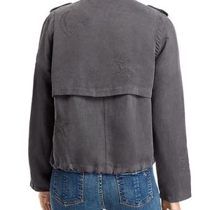 RAILS Rowen celestial military jacket with embroidered stars and moon